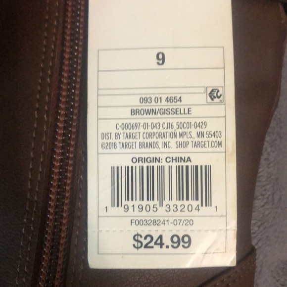 Cat & Jack Brown boot- Girls size 9 - NEW! - Picture 4 of 9